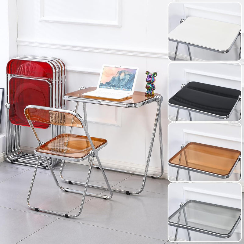 Acrylic Folding Table Space Saving Small Desk