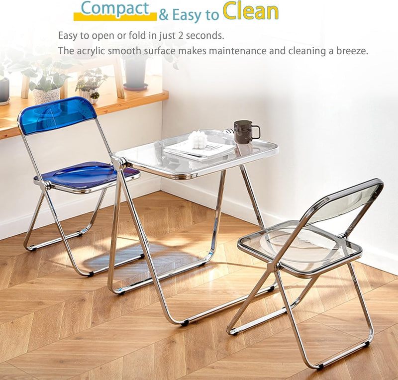Acrylic Folding Table Space Saving Small Desk
