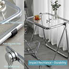 Acrylic Folding Table Space Saving Small Desk