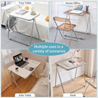 Acrylic Folding Table Space Saving Small Desk
