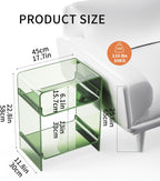 Acrylic Record Player Table with Storage Shelf Clear