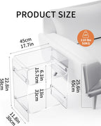 Acrylic Record Player Table with Storage Shelf Clear
