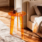 Acrylic Round Coffee Table Clear Circle Modern Lucite