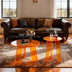 Acrylic Round Coffee Table Clear Circle Modern Lucite