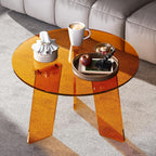 Acrylic Round Coffee Table Clear Circle Modern Lucite