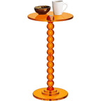 Acrylic Round Side Table End with Pedestal Stand