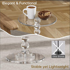 Acrylic Round Side Table End with Pedestal Stand