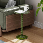 Acrylic Round Side Table End with Pedestal Stand
