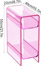 Acrylic Side Table Narrow Slim End for Small Spaces