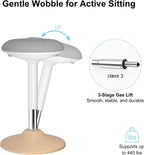 Active Wobble Stool for Standing Desk Height Adjustable