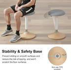 Active Wobble Stool for Standing Desk Height Adjustable
