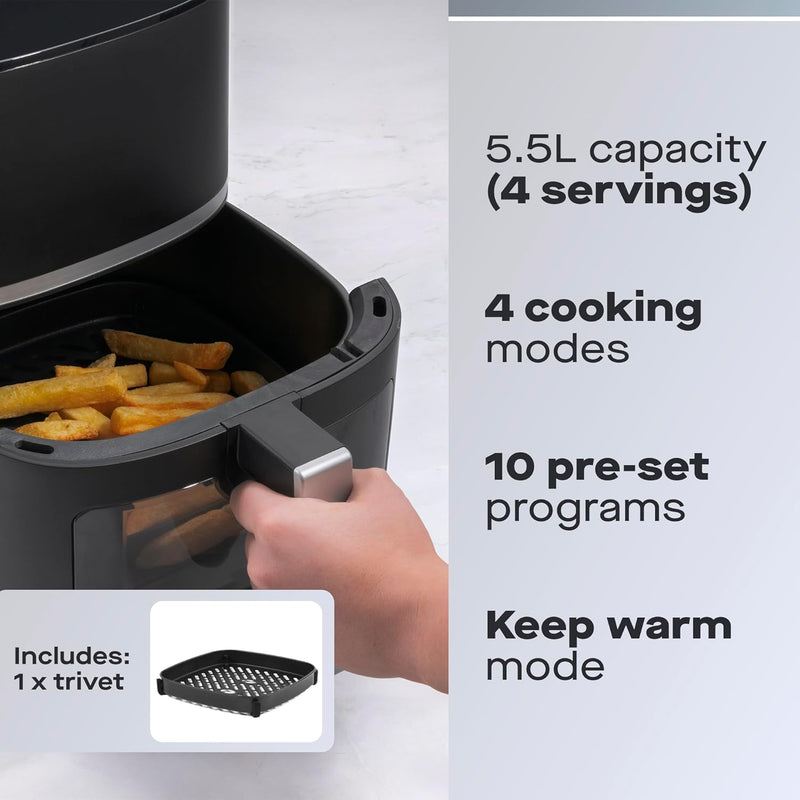 Actuate Dual Air Fryer 11L 6L 5L Drawers