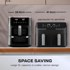 Actuate Dual Air Fryer 11L 6L 5L Drawers