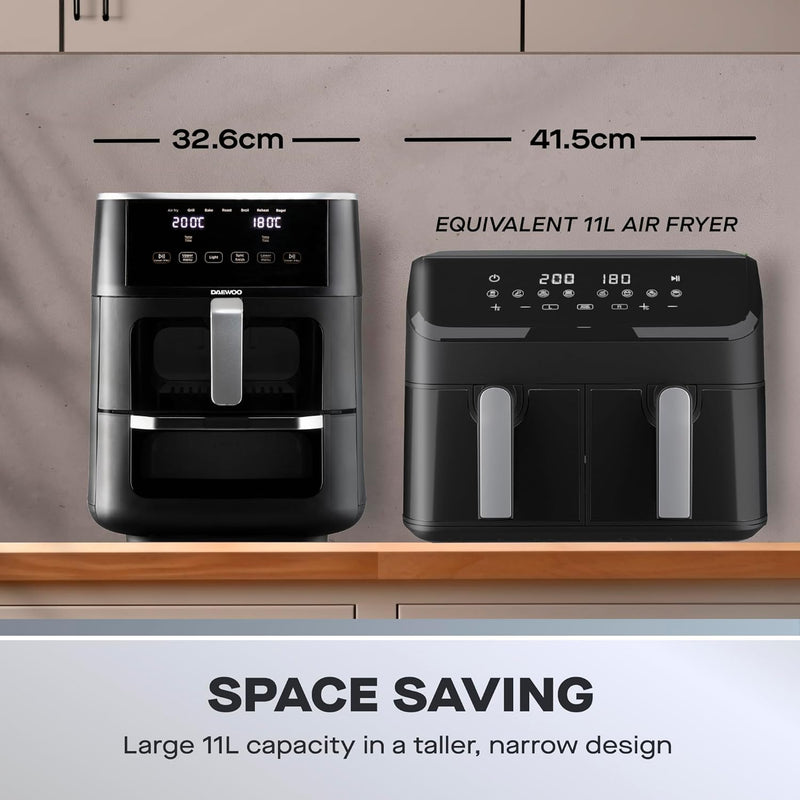 Actuate Dual Air Fryer 11L 6L 5L Drawers