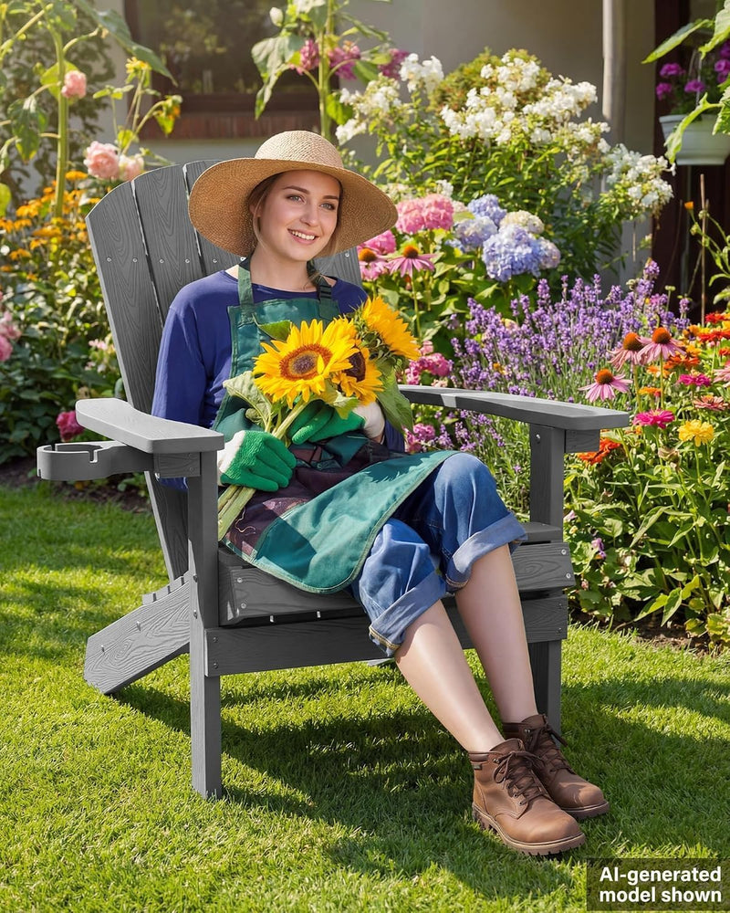 Adirondack Chair for Garden: Garden Chairs with Cup
