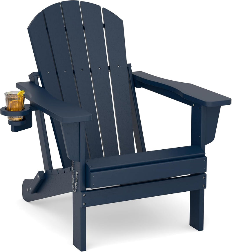 Adirondack Chairs Hdpe All-Weather Folding Chair with Cup