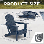 Adirondack Chairs Hdpe All-Weather Folding Chair with Cup
