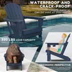 Adirondack Chairs Hdpe All-Weather Folding Chair with Cup