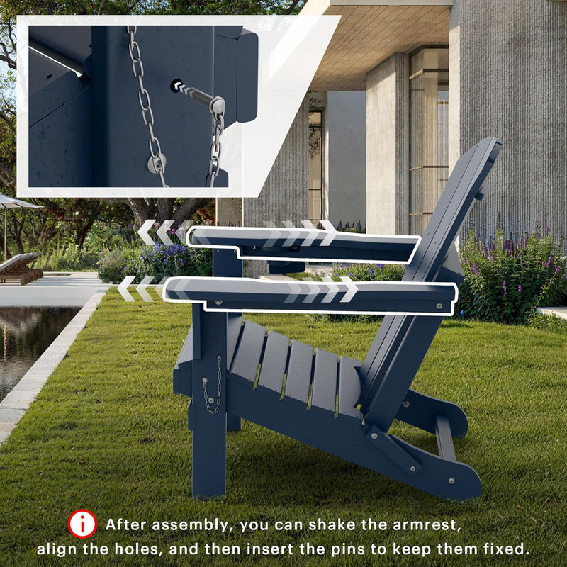 Adirondack Chairs Hdpe All-Weather Folding Chair with Cup