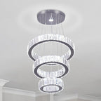Adjustable 3 Ring Crystal Pendant Chandelier Cool Hanging