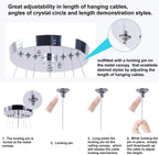 Adjustable 3 Ring Crystal Pendant Chandelier Cool Hanging