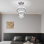 Adjustable 3 Ring Crystal Pendant Chandelier Cool Hanging