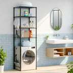 Adjustable 4-Tier Metal Storage Shelf for Mini Fridge