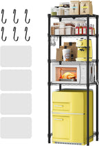 Adjustable 4-Tier Metal Storage Shelf for Mini Fridge