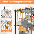 Adjustable 4-Tier Metal Storage Shelf for Mini Fridge