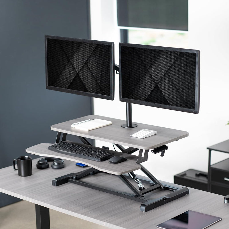 Adjustable Standing Desk Converter with Dual 13