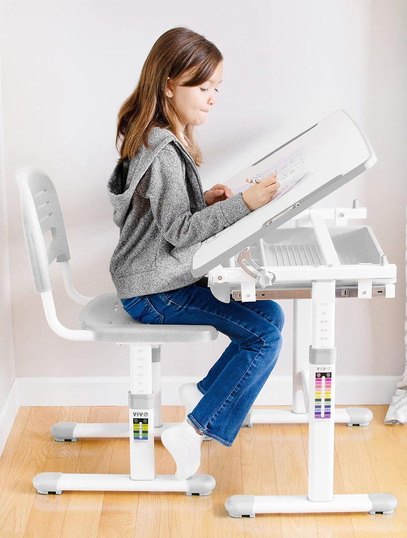 Adjustable Childrens Desk and Chair Set Kids Interactive