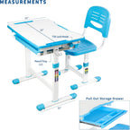 Adjustable Childrens Desk and Chair Set Kids Interactive