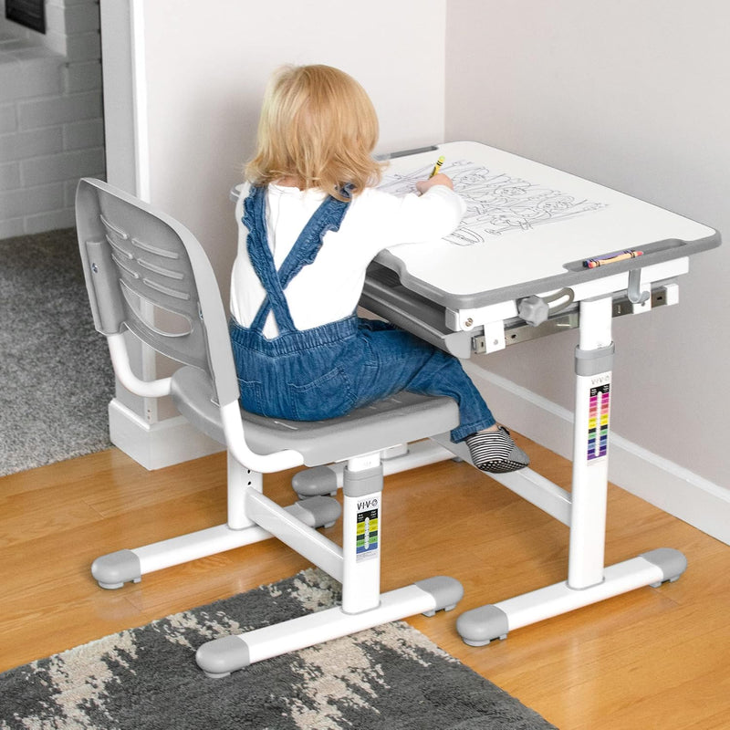 Adjustable Childrens Desk and Chair Set Kids Interactive
