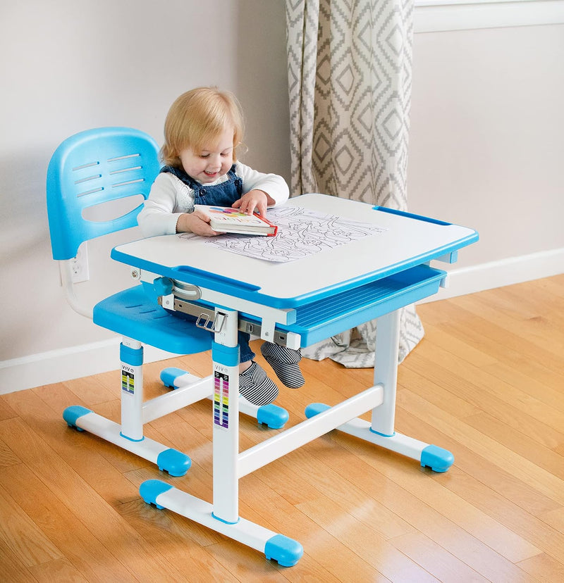 Adjustable Childrens Desk and Chair Set Kids Interactive