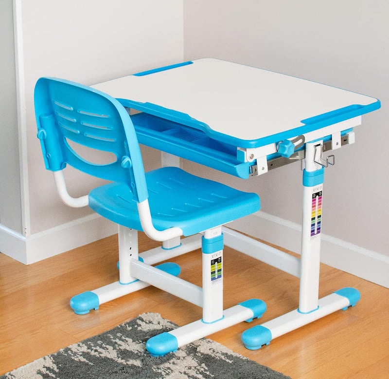 Adjustable Childrens Desk and Chair Set Kids Interactive
