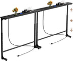 Adjustable Console Table Behind Sofa Rustic