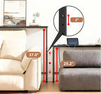 Adjustable Console Table Behind Sofa Rustic