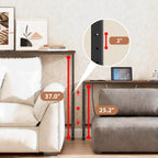 Adjustable Console Table Behind Sofa Rustic