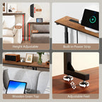Adjustable Console Table Behind Sofa Rustic