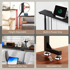 Adjustable Console Table Behind Sofa Rustic