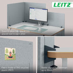 Adjustable Desk Divider Noise-Dampening 60x70CM