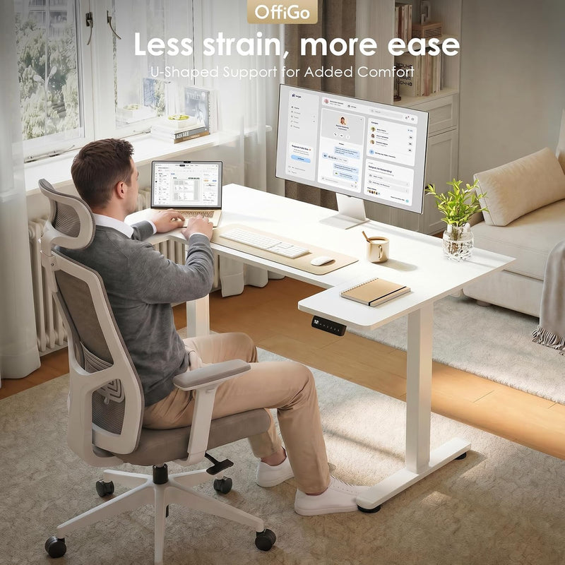 Adjustable Desk U Shaped Standing with 3 Memory