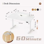Electric Standing Desk LED Plug Movable Monitorstand