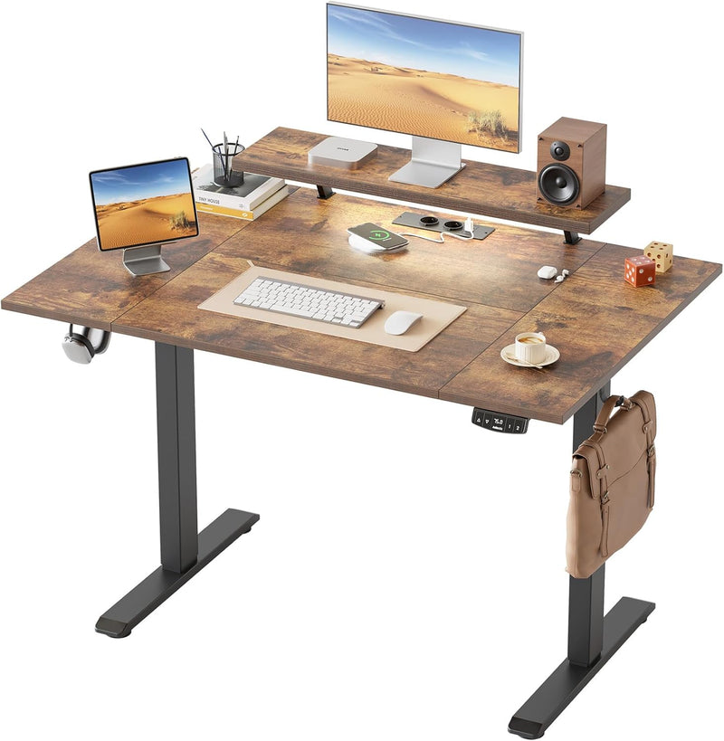 Electric Standing Desk LED Plug Movable Monitorstand