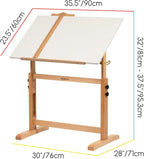 Adjustable Drafting Table: 35.5" X 23.5" Art Drawing