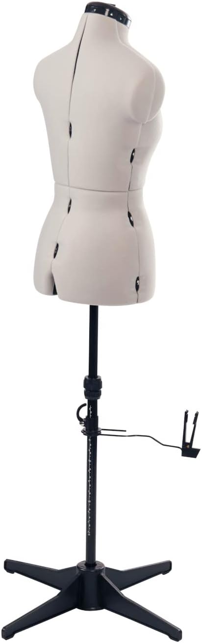 Adjustable Dressmakers Dummy in Fabric with Hem Marker