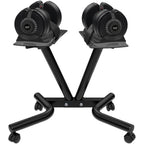 Adjustable Dumbbell Stand Fitness Dial Rack with Belt