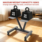 Adjustable Dumbbell Stand with Wheels 100KG