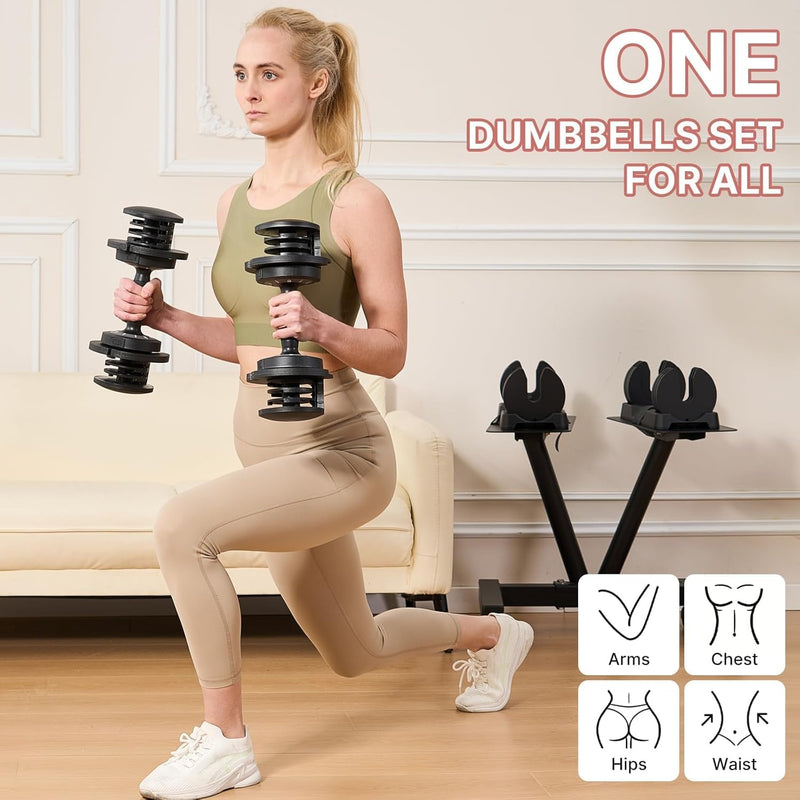 Adjustable Dumbbell Stand with Wheels 100KG