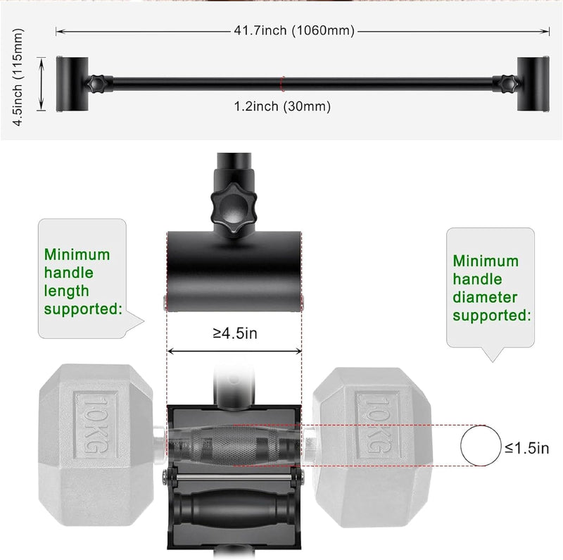 Adjustable Dumbbell to Barbell Converter Ez Curling Bar